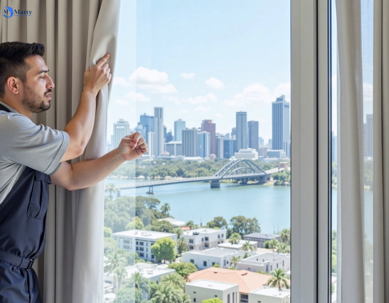 Professional curtain steam cleaning service yallambie-vic QLD by Matty Curtain Cleaning